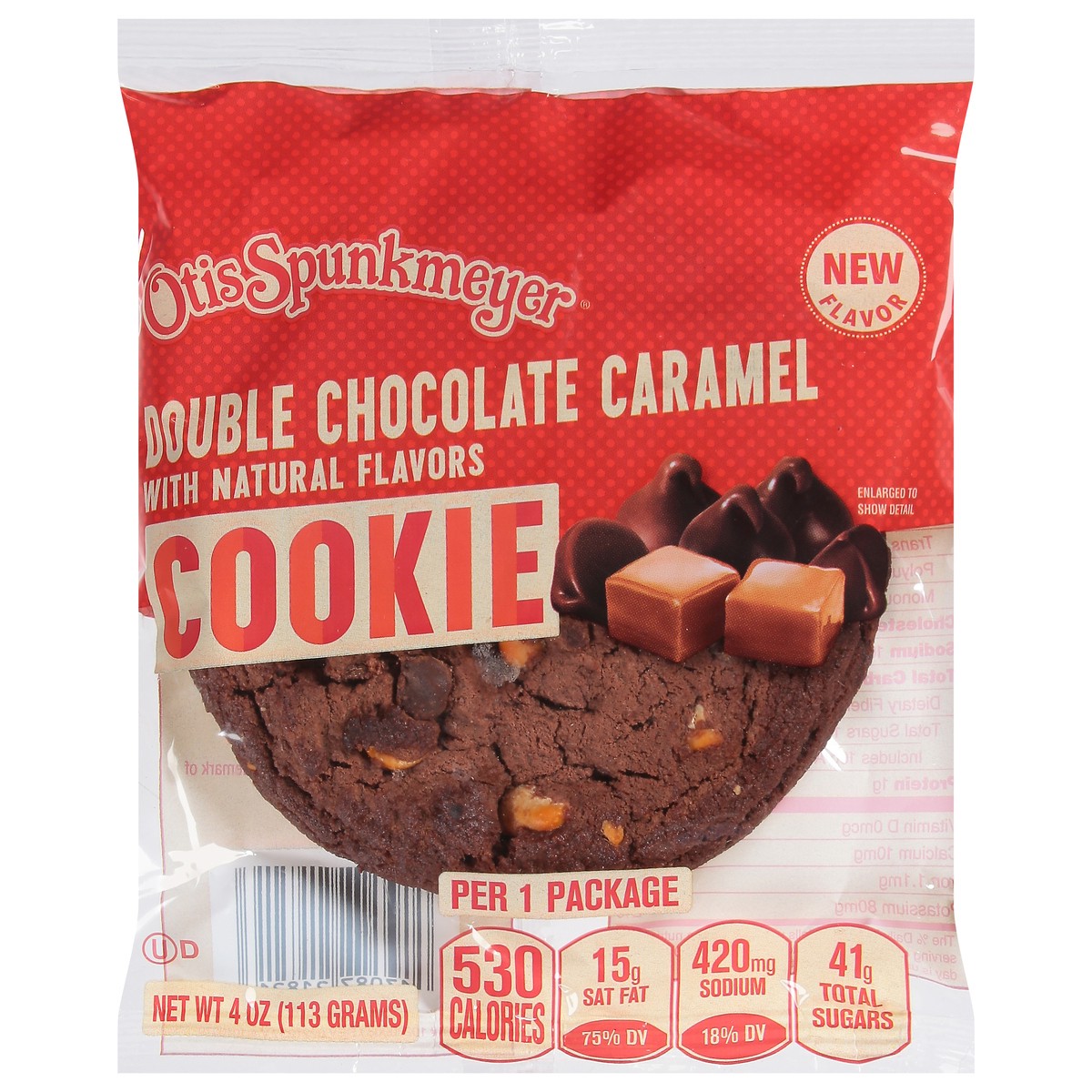 slide 9 of 14, Otis Spunkmeyer Double Chocolate Caramel Cookie 4 oz, 4 oz