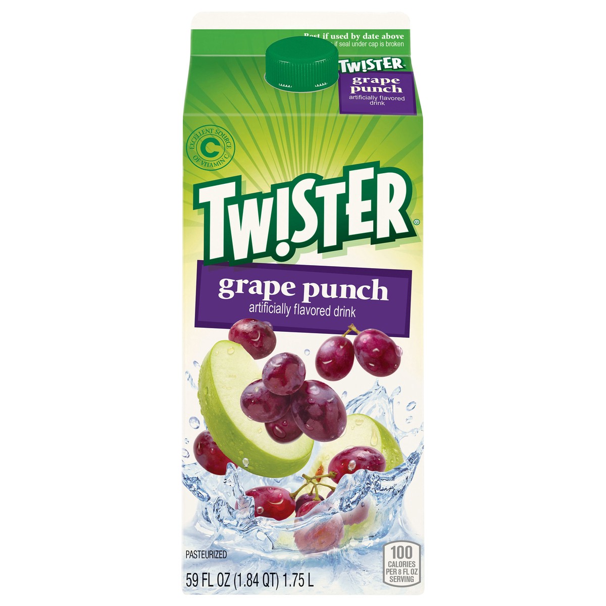 slide 10 of 15, Twister Tw!ster Flavored Drink, Grape Punch- 59 fl oz, 59 fl oz