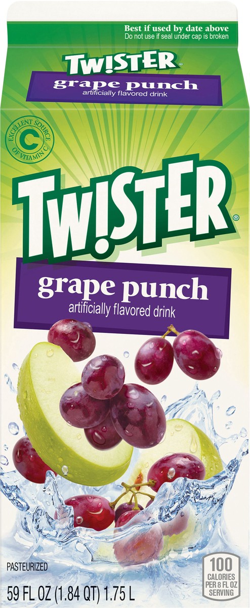 slide 11 of 15, Twister Tw!ster Flavored Drink, Grape Punch- 59 fl oz, 59 fl oz