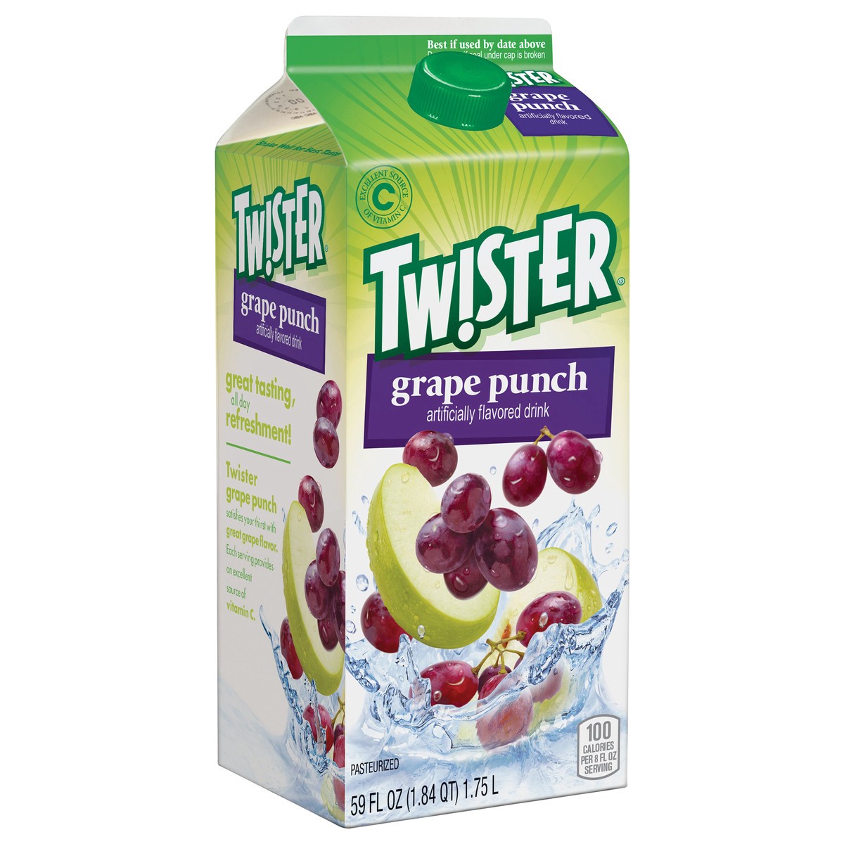 slide 15 of 15, Twister Tw!ster Flavored Drink, Grape Punch- 59 fl oz, 59 fl oz