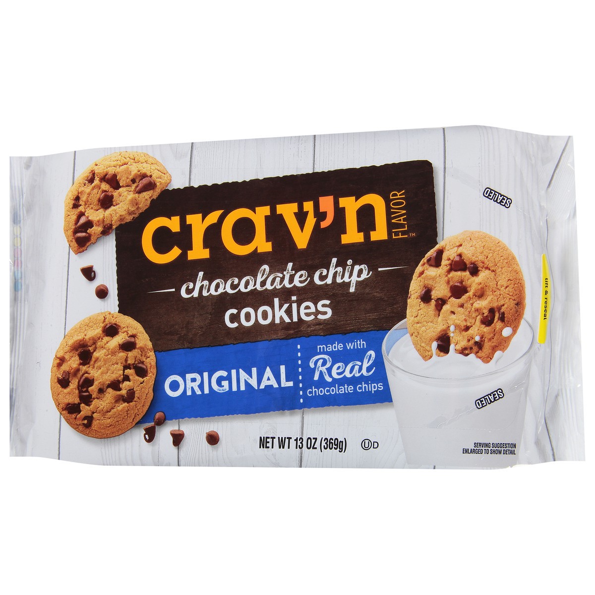 slide 3 of 9, Crav'n Flavor Chocolate Chip Cookies 13 oz, 13 oz