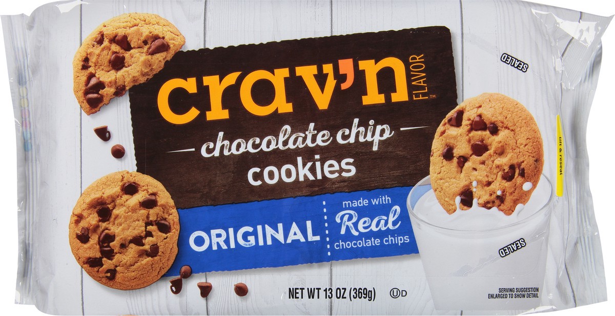 slide 6 of 9, Crav'n Flavor Chocolate Chip Cookies 13 oz, 13 oz