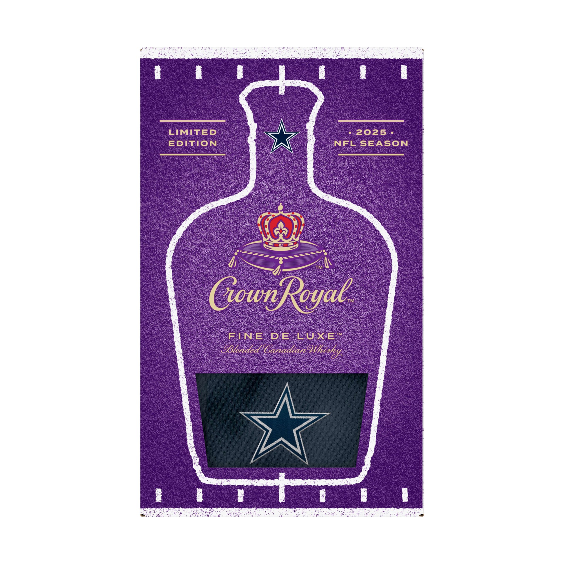 slide 2 of 7, Crown Royal Fine De Luxe Blended Canadian Whisky, 750 mL Bottle with Dallas Cowboys Bag, 750 mL