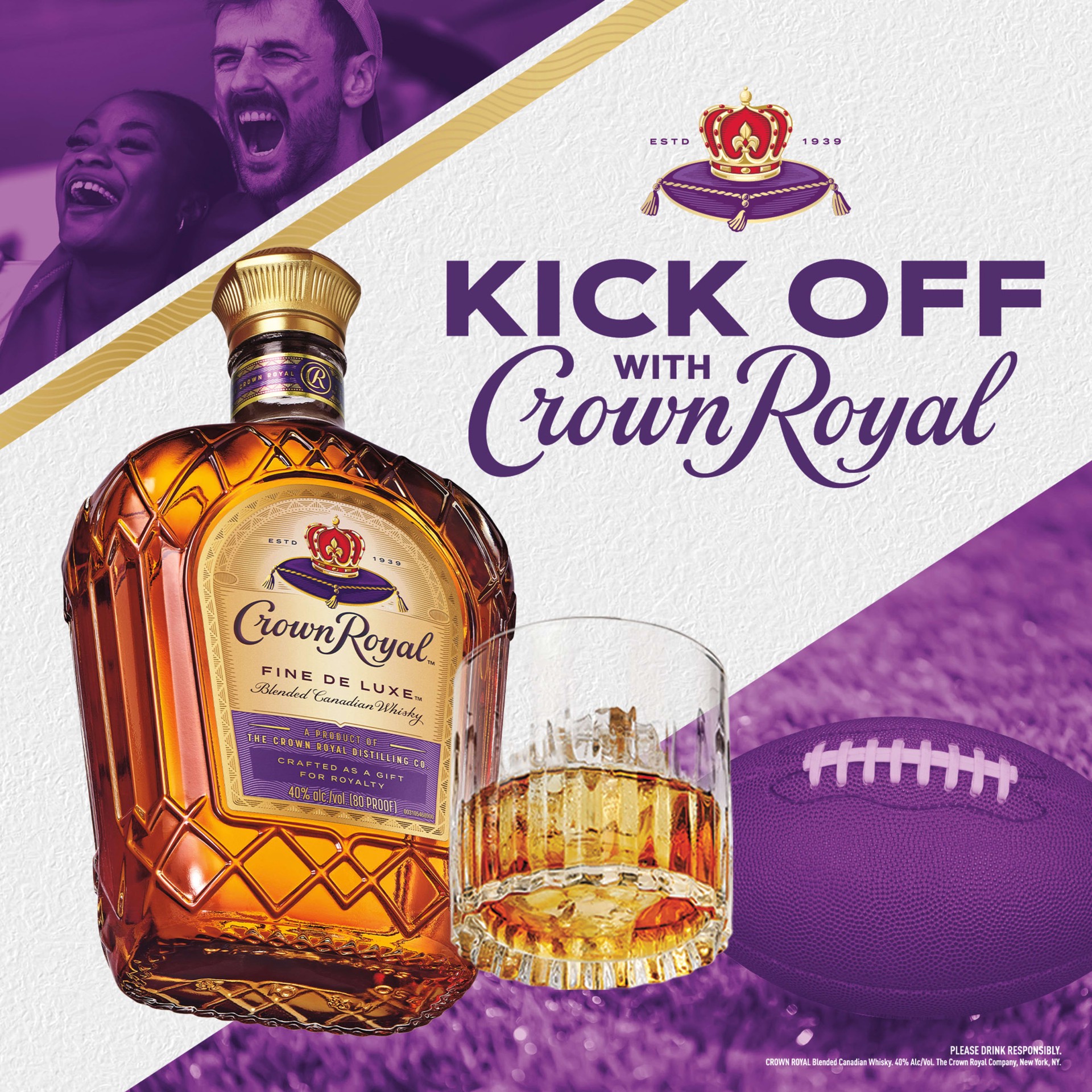 slide 7 of 7, Crown Royal Fine De Luxe Blended Canadian Whisky, 750 mL Bottle with Dallas Cowboys Bag, 750 mL