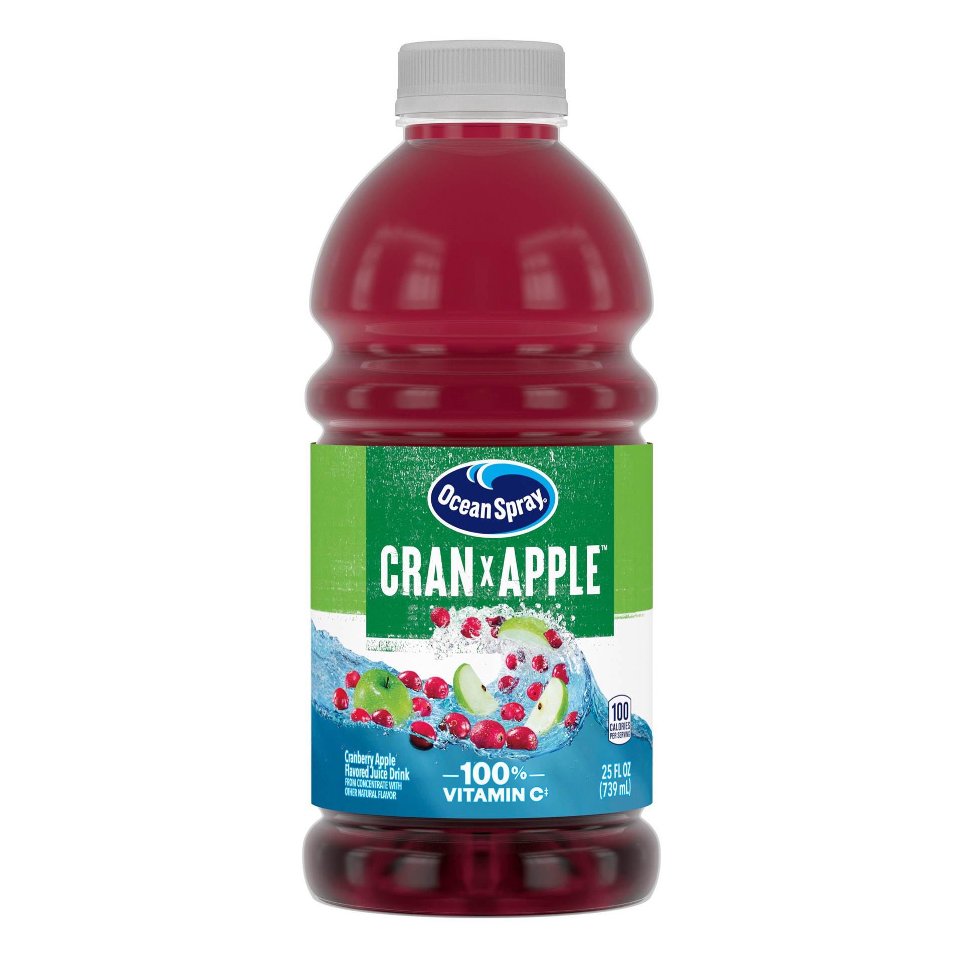 slide 1 of 3, Ocean Spray Cran-Apple™ Cranberry Apple Juice Drinks, 25 Fl Oz Bottle, 25 fl oz