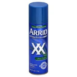 Arrid XX Extra Extra Dry Ultra Clear Aerosol Antiperspirant Deodorant, Ultra Fresh, 6 oz