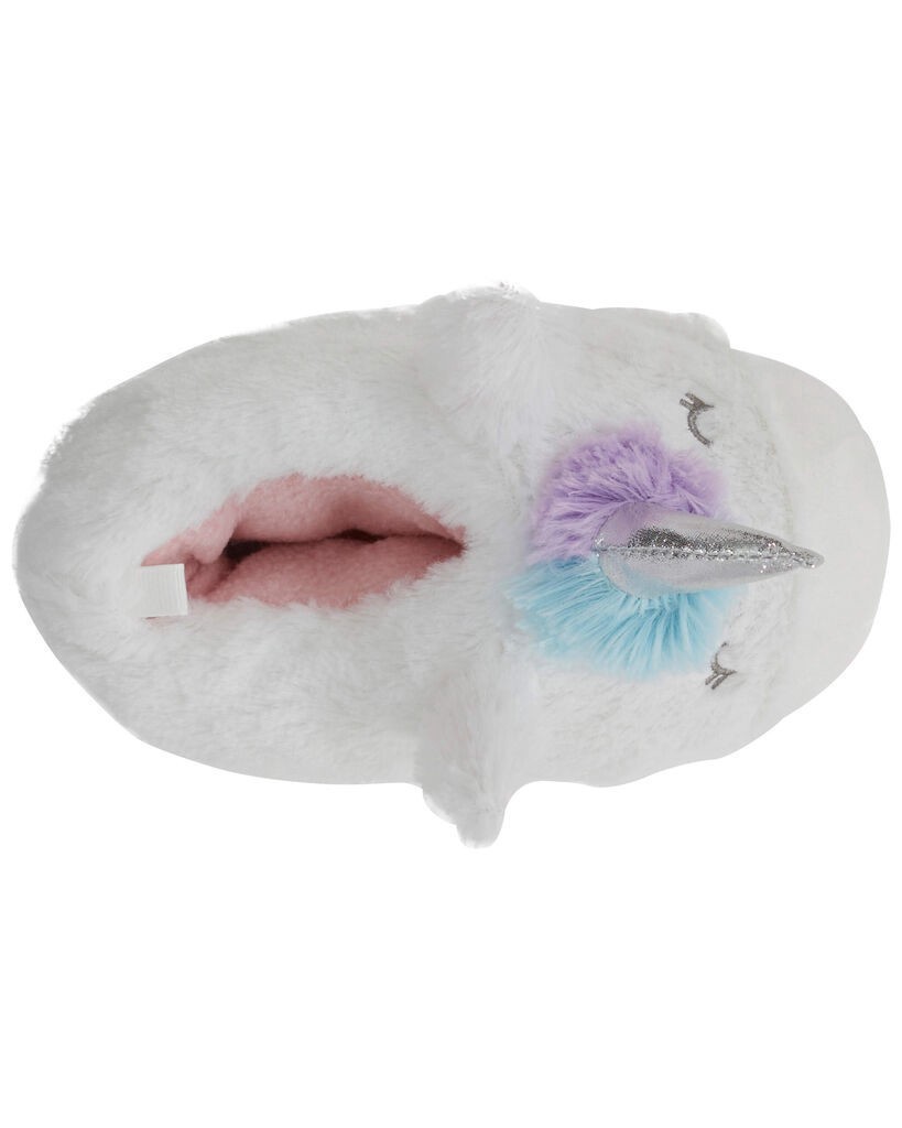slide 5 of 6, Carter's Unicorn Slipper Shoes White M, 1 ct