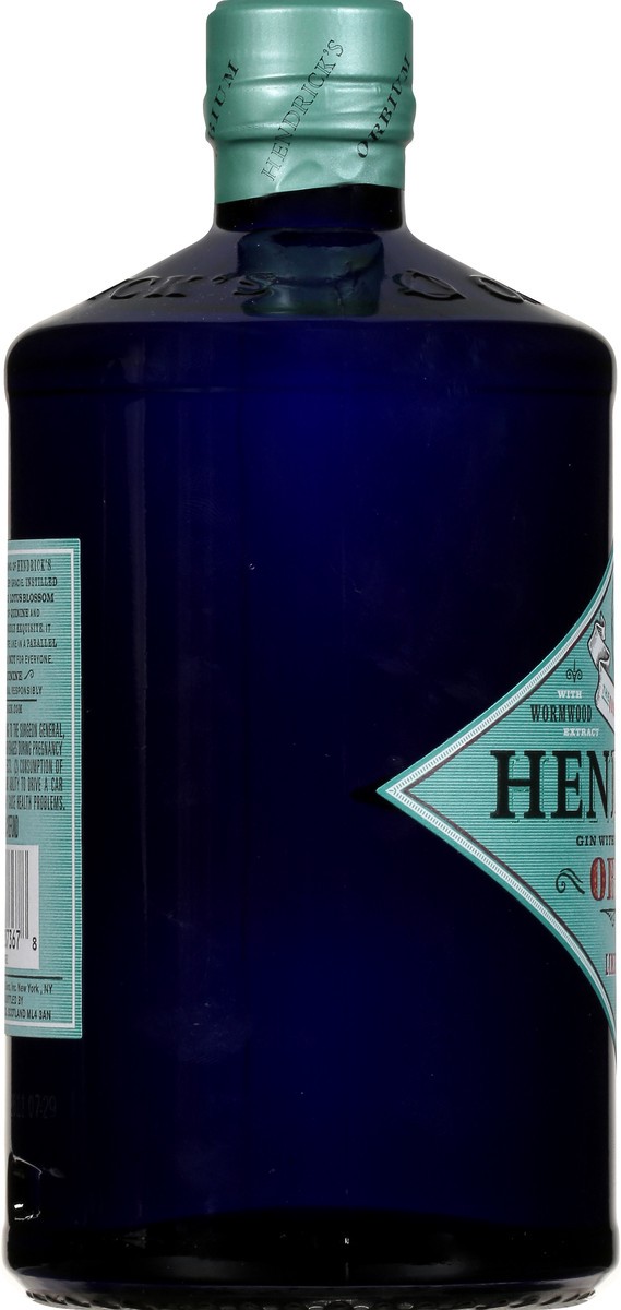 slide 3 of 9, Hendrick's Gin, with Worm Wood Extract & Lotus Blossom Flavor, Orbium, 750 ml