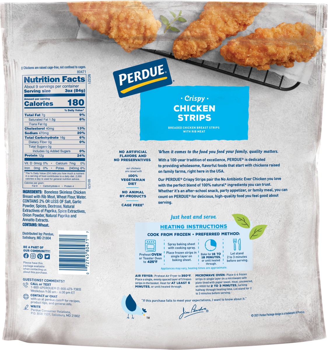 slide 2 of 3, Perdue Homestyle Chicken Strips, 26 oz