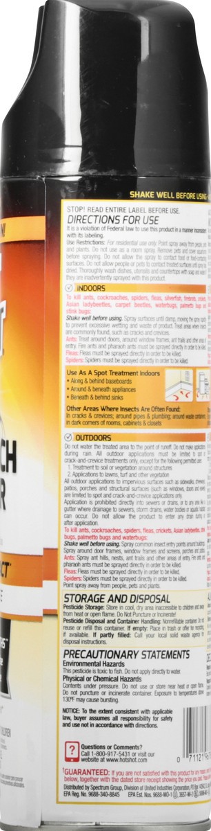 slide 8 of 9, Hot Shot Fragrance-Free Ant, Roach & Spider Killer 17.5 oz, 17.5 oz