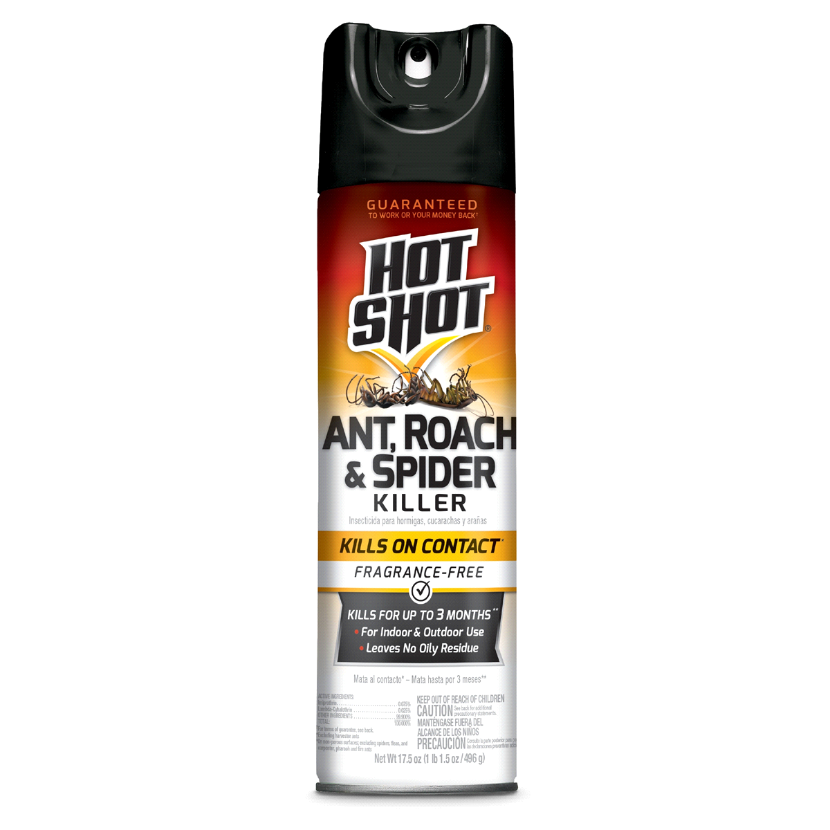 slide 1 of 1, Hot Shot Unscented Ant Roach Plus Germ Killer Aerosol, 17.5 oz