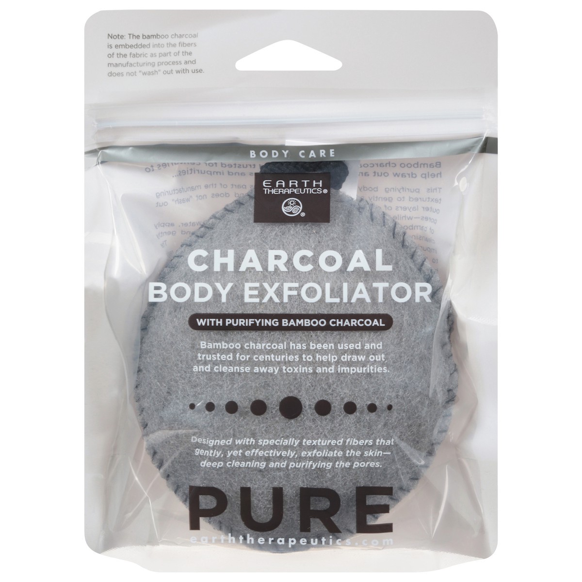 slide 1 of 11, Earth Therapeutics Charcoal Body Exfoliator with Purifying Bamboo Charcoal 1 ea, 1 ct