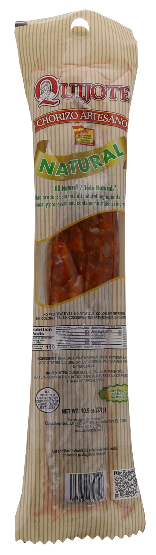 slide 1 of 1, Quijote Chorizo Artesano, 1 ct