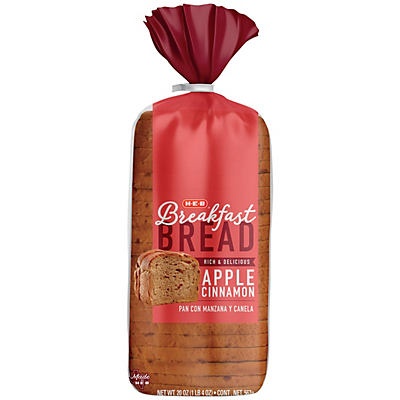 slide 1 of 1, H-E-B Apple Cinnamon Breakfast Bread, 20 oz