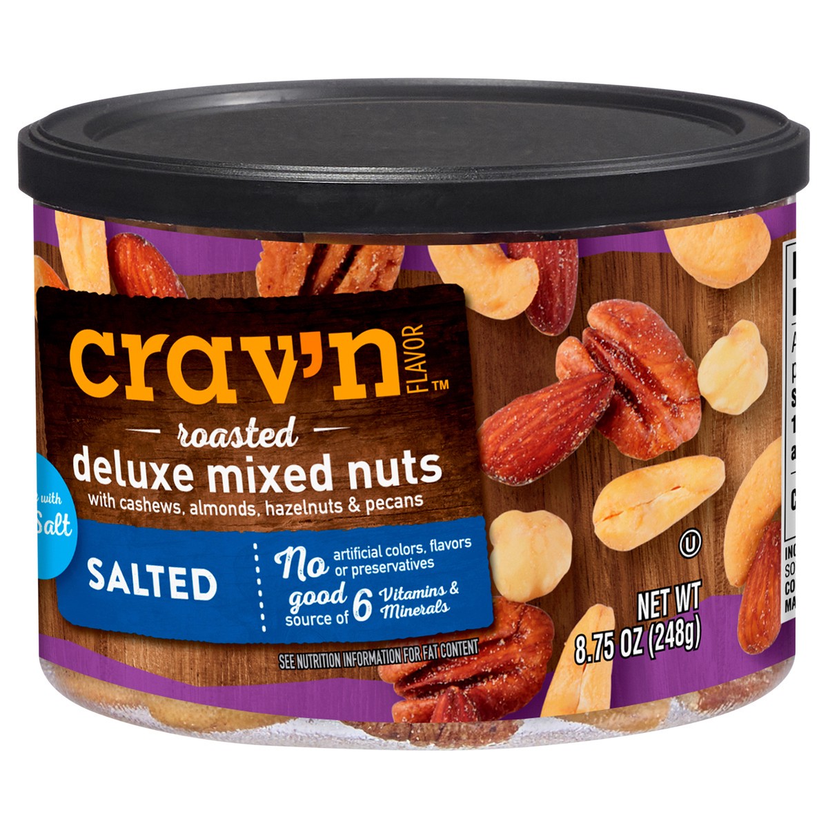 slide 3 of 4, Crav'n Flavor Roasted Deluxe Salted Mixed Nuts 8.75 oz, 8.75 oz