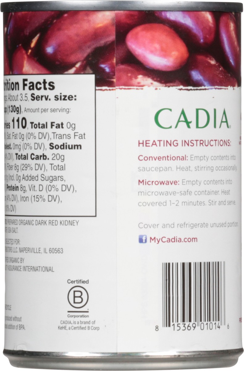 slide 3 of 13, Cadia Organic Red Kidney Beans 15 oz, 15 oz
