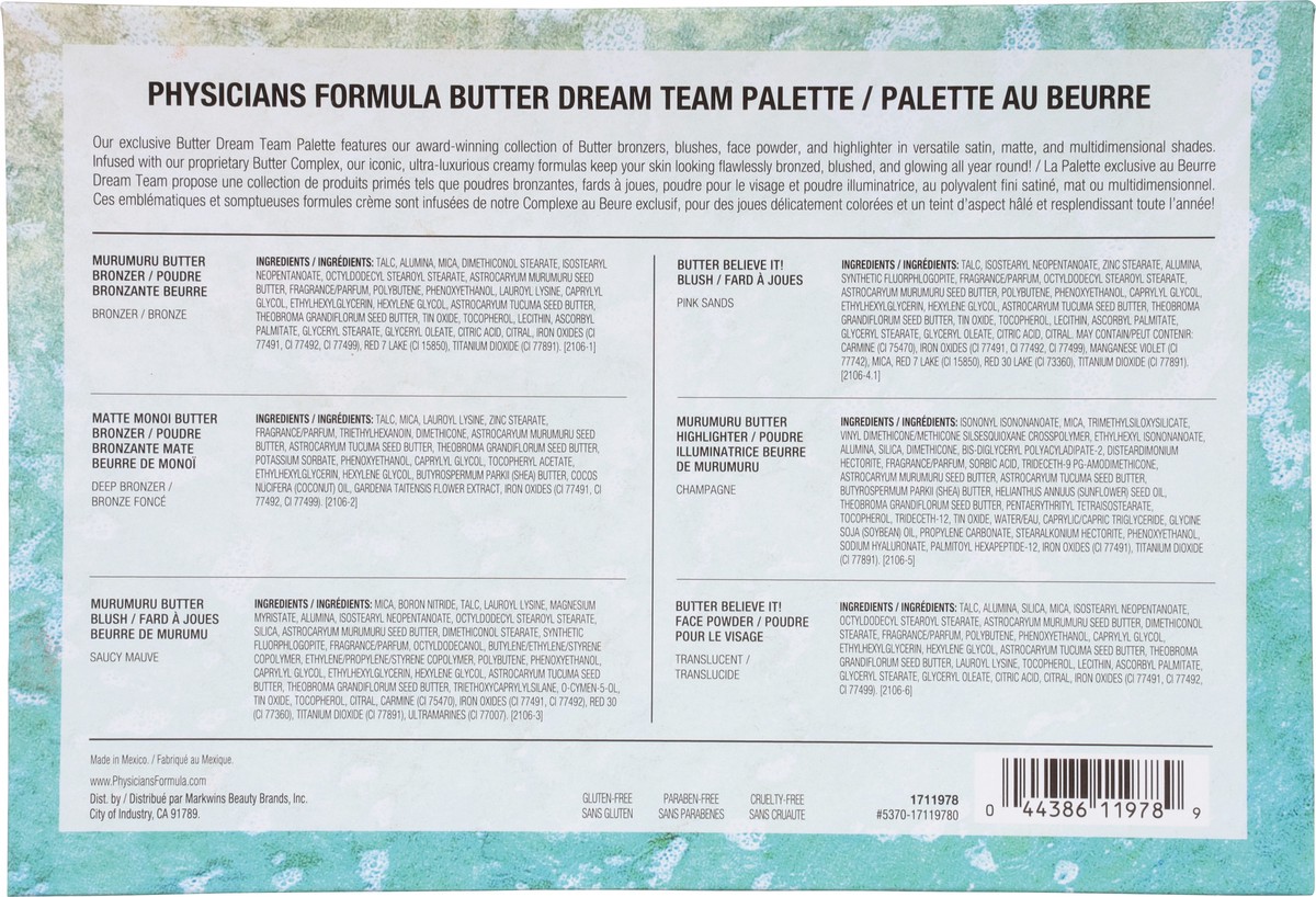 slide 4 of 9, Physicians Formula Butter Dream Team Butter Face Palette 1 ea, 1 ct