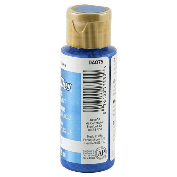 slide 9 of 13, Deco Art Dazzling Metallics Acrylic Paint, Ice Blue, 2 oz