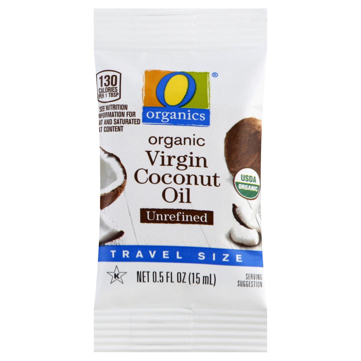 slide 1 of 7, O Organics Coconut Oil Virgin Unrefined Travel, 10 ct; 0.5 fl oz