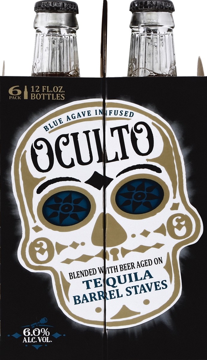 slide 3 of 4, Oculto Tequila Beer Bottles, 6 ct; 12 oz