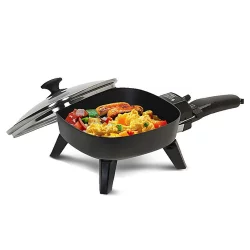 Continental Electric Non-Stick Electric Skillet with Glass Lid