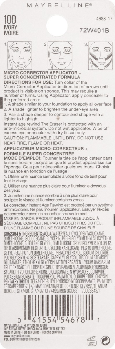 slide 5 of 9, Instant Age Rewind Ivory 100 Medium/Full Eraser Multi-Use Concealer 0.2 fl oz, 0.2 fl oz