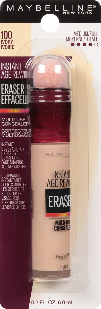 slide 2 of 9, Instant Age Rewind Ivory 100 Medium/Full Eraser Multi-Use Concealer 0.2 fl oz, 0.2 fl oz