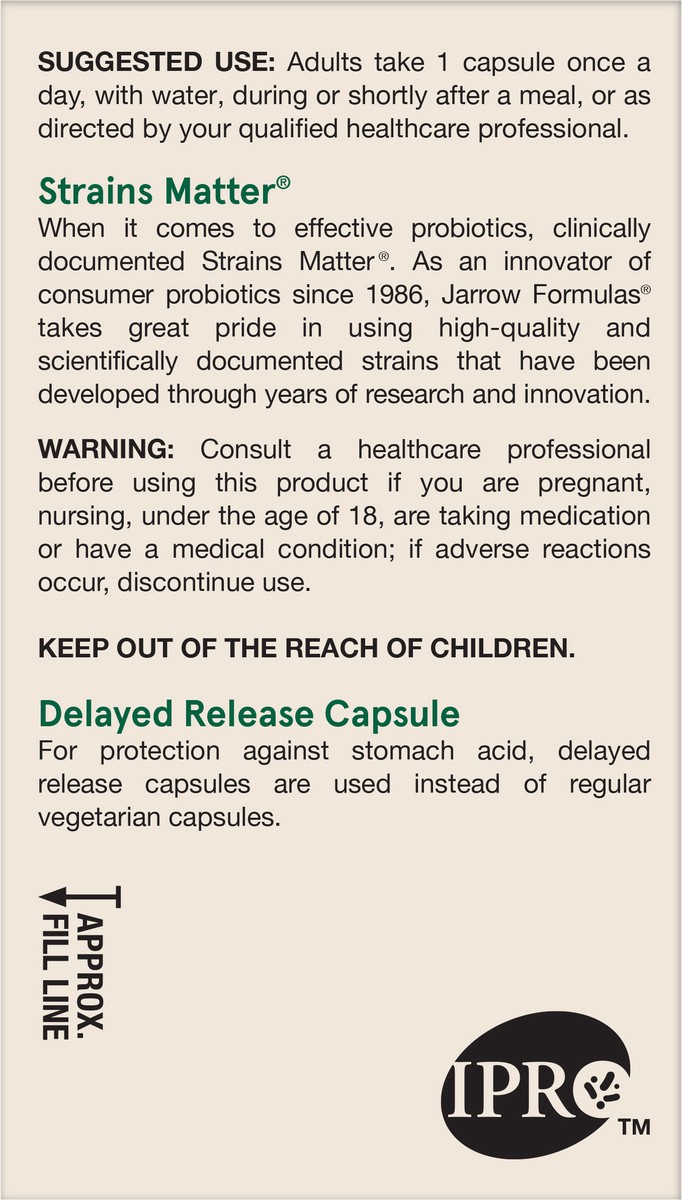 slide 4 of 5, Jarrow Formulas Jarro-Dophilus Ultra Gut Rescue - 50 Billion CFU Per Serving - Probiotics Restore, Protect & Maintain Intestinal Flora - 60 Servings (Delayed Release) (PACKAGING MAY VARY), 60 ct