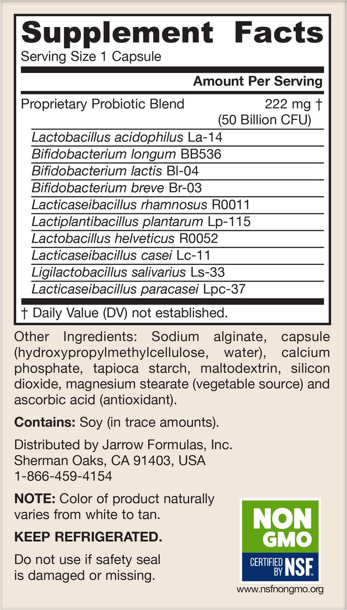 slide 5 of 5, Jarrow Formulas Jarro-Dophilus Ultra Gut Rescue - 50 Billion CFU Per Serving - Probiotics Restore, Protect & Maintain Intestinal Flora - 60 Servings (Delayed Release) (PACKAGING MAY VARY), 60 ct