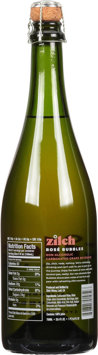 slide 6 of 13, Zilch California Rose Bubbles 25.4 fl oz, 25.4 fl oz