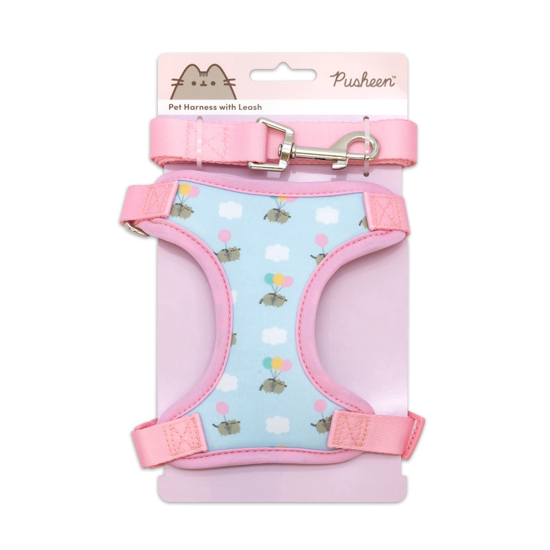 slide 1 of 1, Pusheen Blue and Pink Balloon Cat Harness & Leash, 1 ct