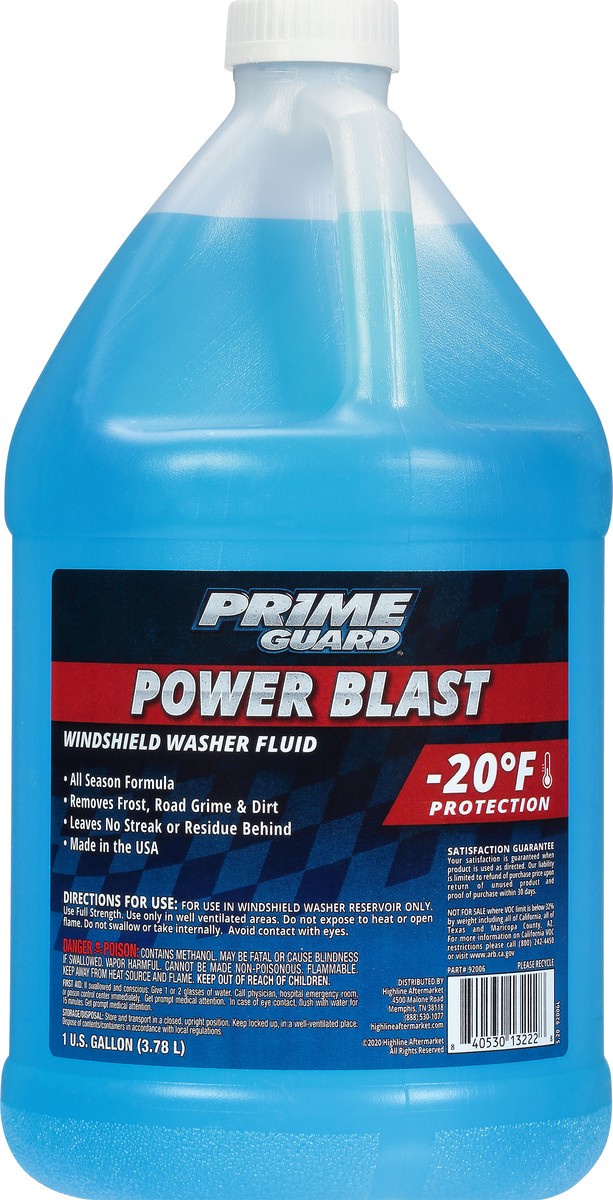 slide 1 of 11, Prime Guard Power Blast Windshield Washer Fluid 1 gl, 1 gal