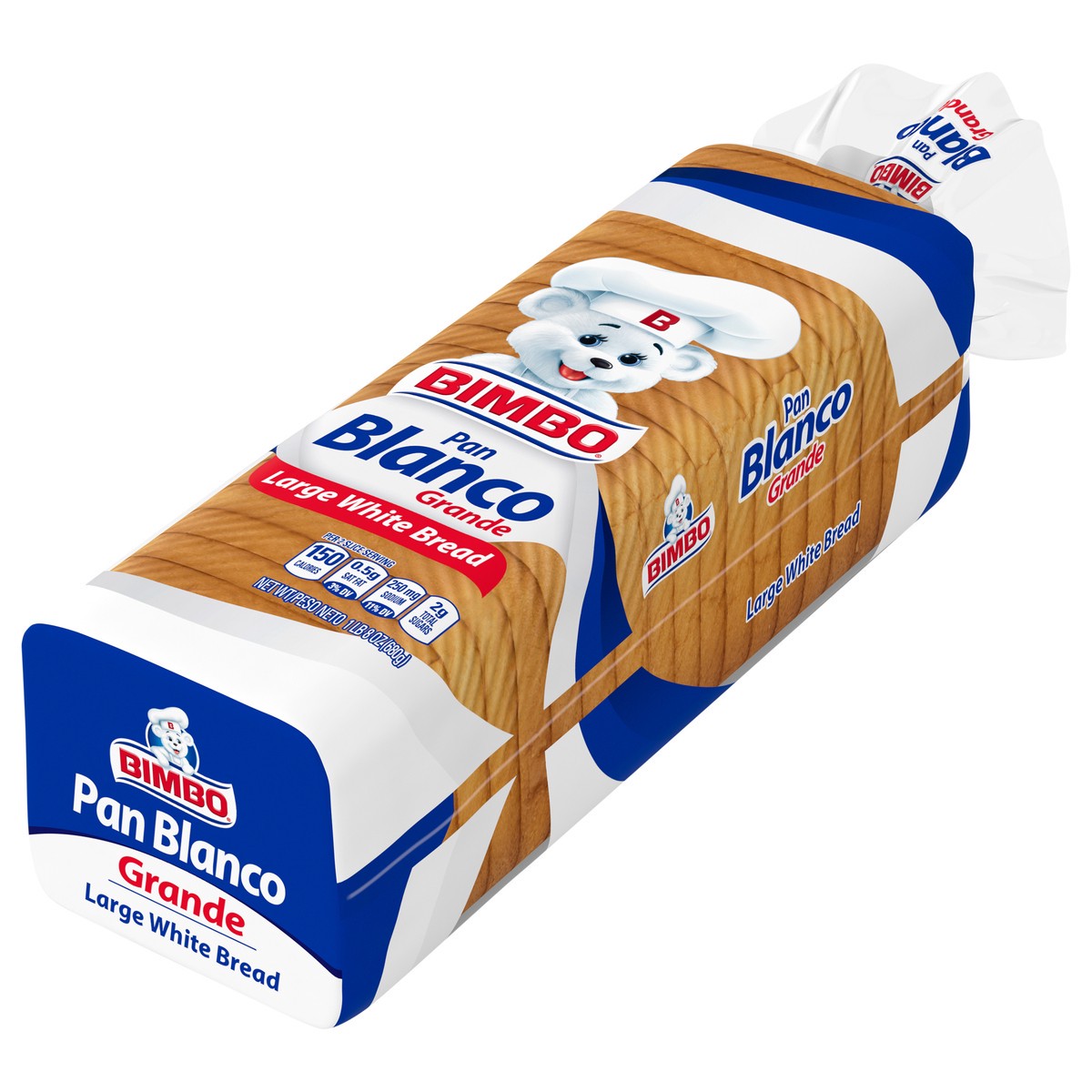 slide 7 of 9, Bimbo Large White Bread, 24 oz