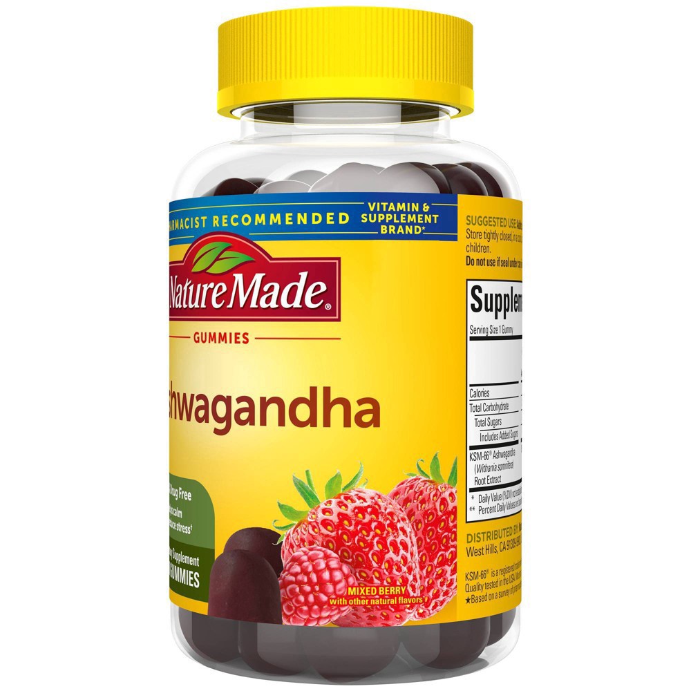 slide 6 of 9, Nature Made Ashwagandha Gummies, 60 Count, 60 ct