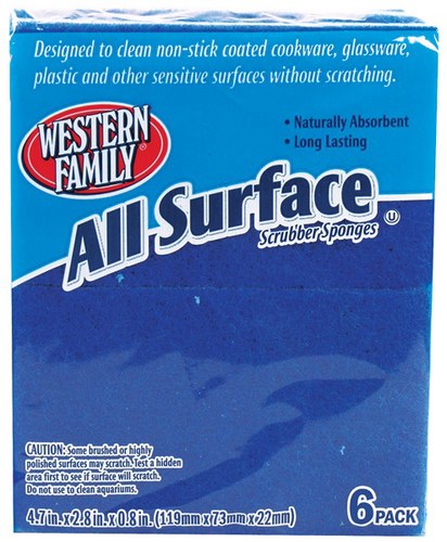 slide 1 of 1, Western Family Scrubber All Surface, 6 ct