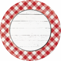 slide 1 of 1, Creative Converting Gingham Design Paper Dinner Plates - 8 Pk - Red/White/Black, 9 in