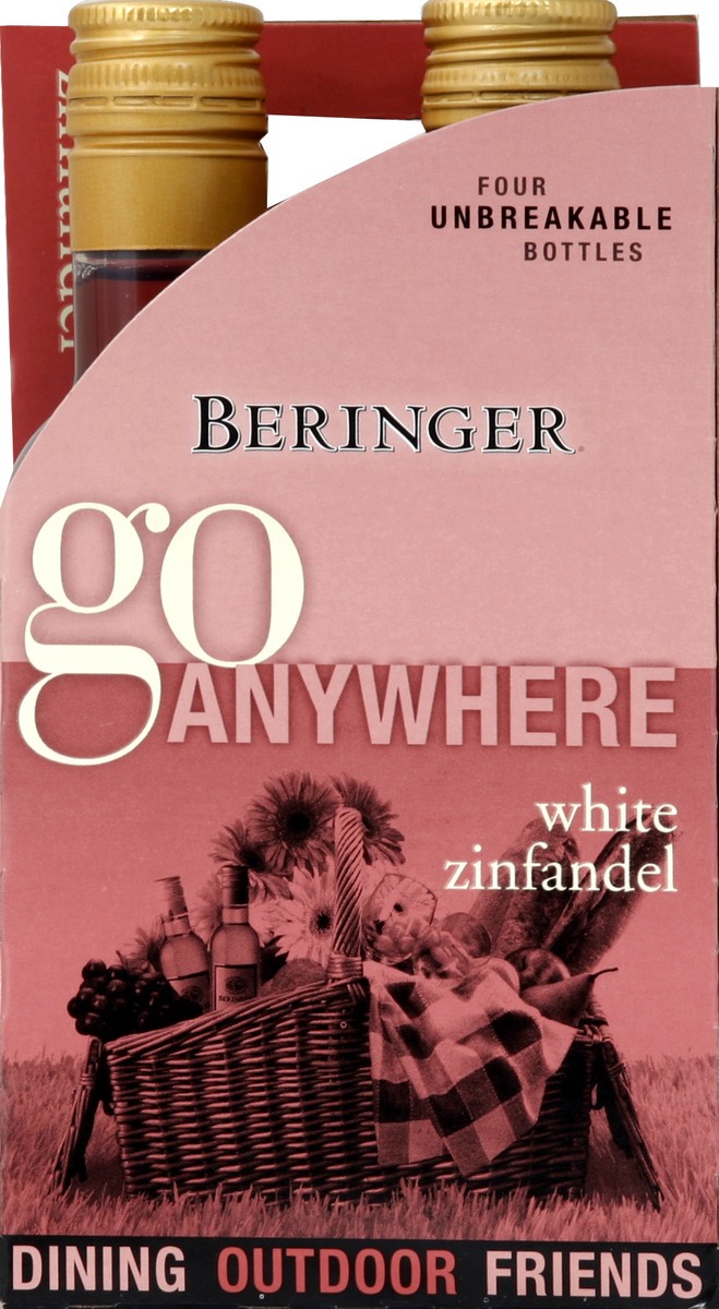 slide 4 of 5, Beringer White Zinfandel Wine 4-Pack Of 6.3Oz Bottles, 1 ct