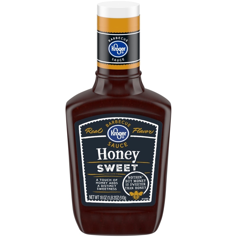 slide 1 of 1, Kroger Honey Sweet Barbecue Sauce, 18 oz