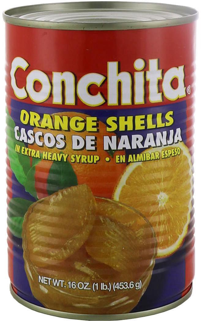 slide 1 of 1, Conchita Cascos De Naranja Orange Shells In Extra Heavy Syrup, 16 oz