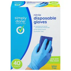 Simply Done Disposable Nitrile Gloves - 40 ea