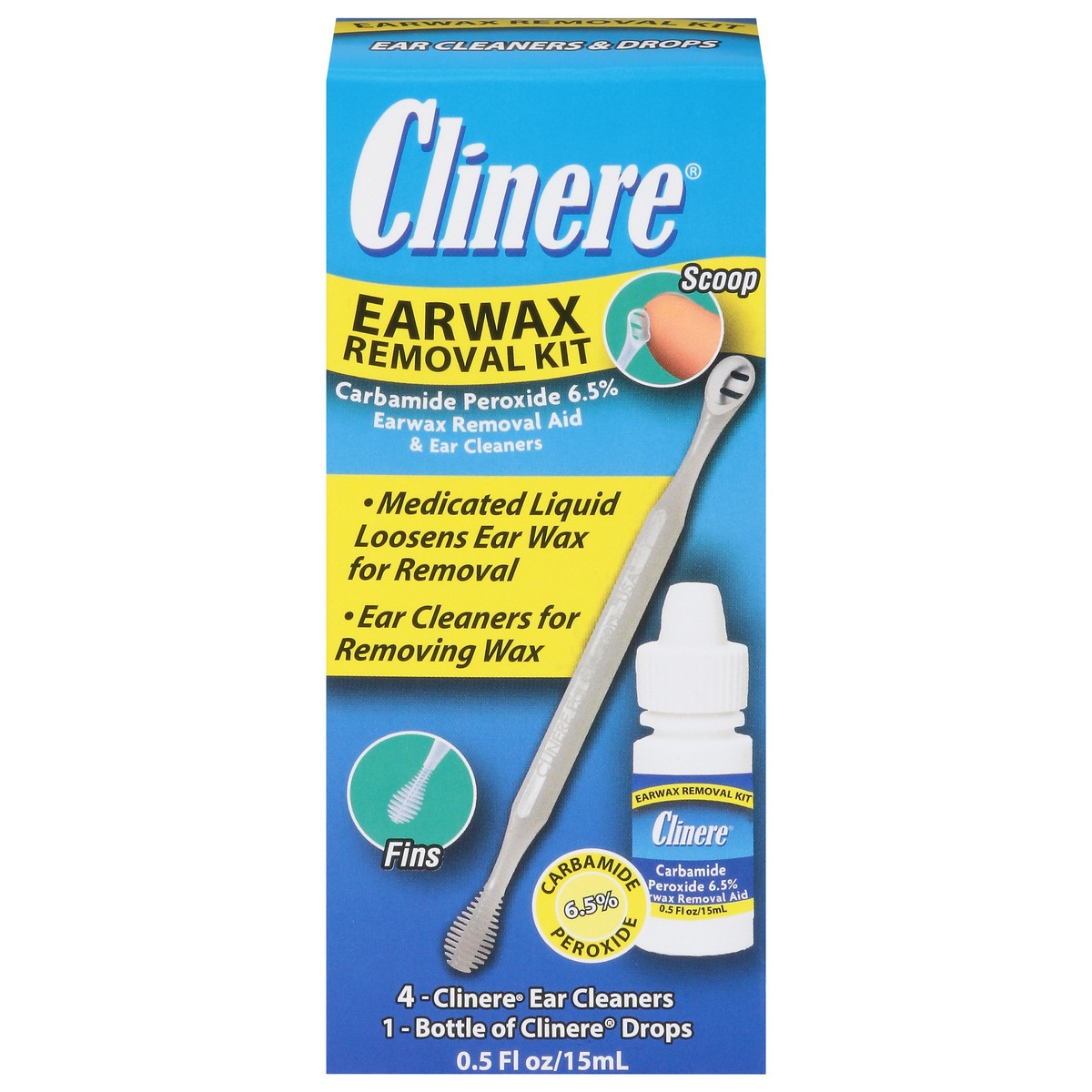 slide 1 of 9, Clinere Earwax Removal Kit, 0.5 oz