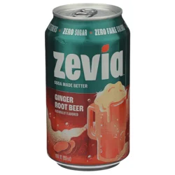 Zevia Ginger Root Beer Soda - 12 oz
