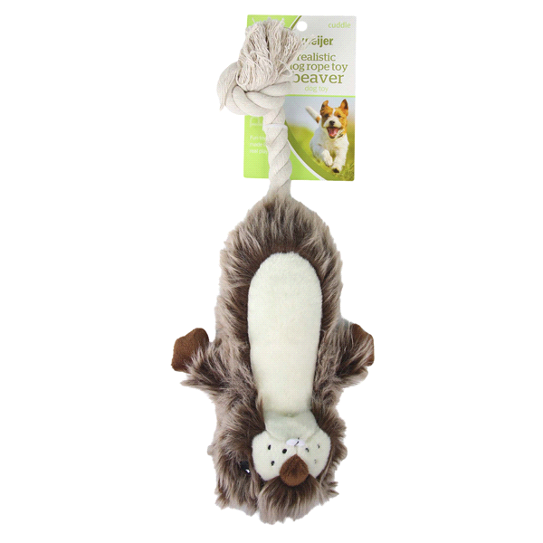 slide 1 of 1, Meijer Realistic Dog Rope Toy, Beaver, 1 ct