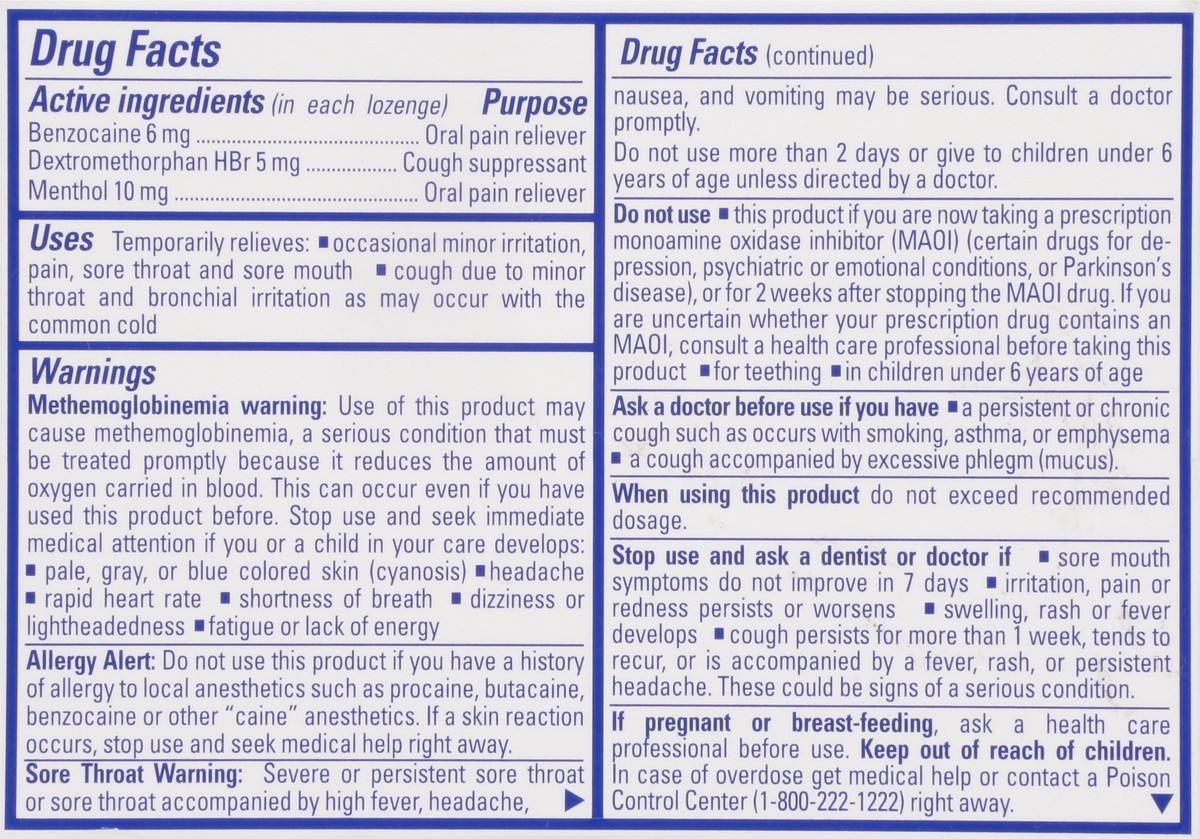 slide 8 of 9, Chloraseptic Total Sore Throat + Cough Lozenges, Sugar-Free Wild Cherry Flavor, 15 CT, 15 ct