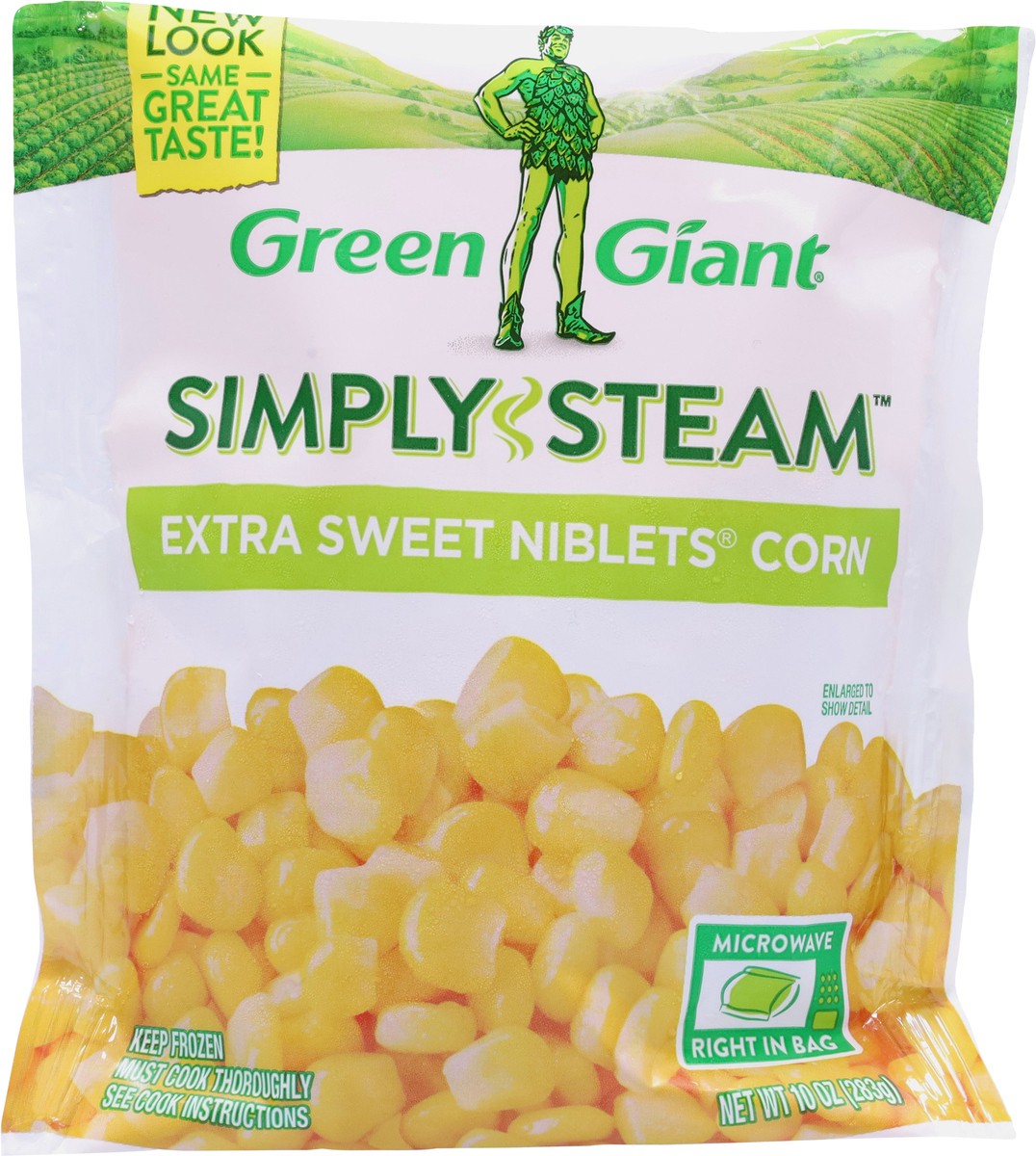 slide 4 of 13, Green Giant Simply Steam Extra Sweet Niblets Corn 10 oz, 12 oz