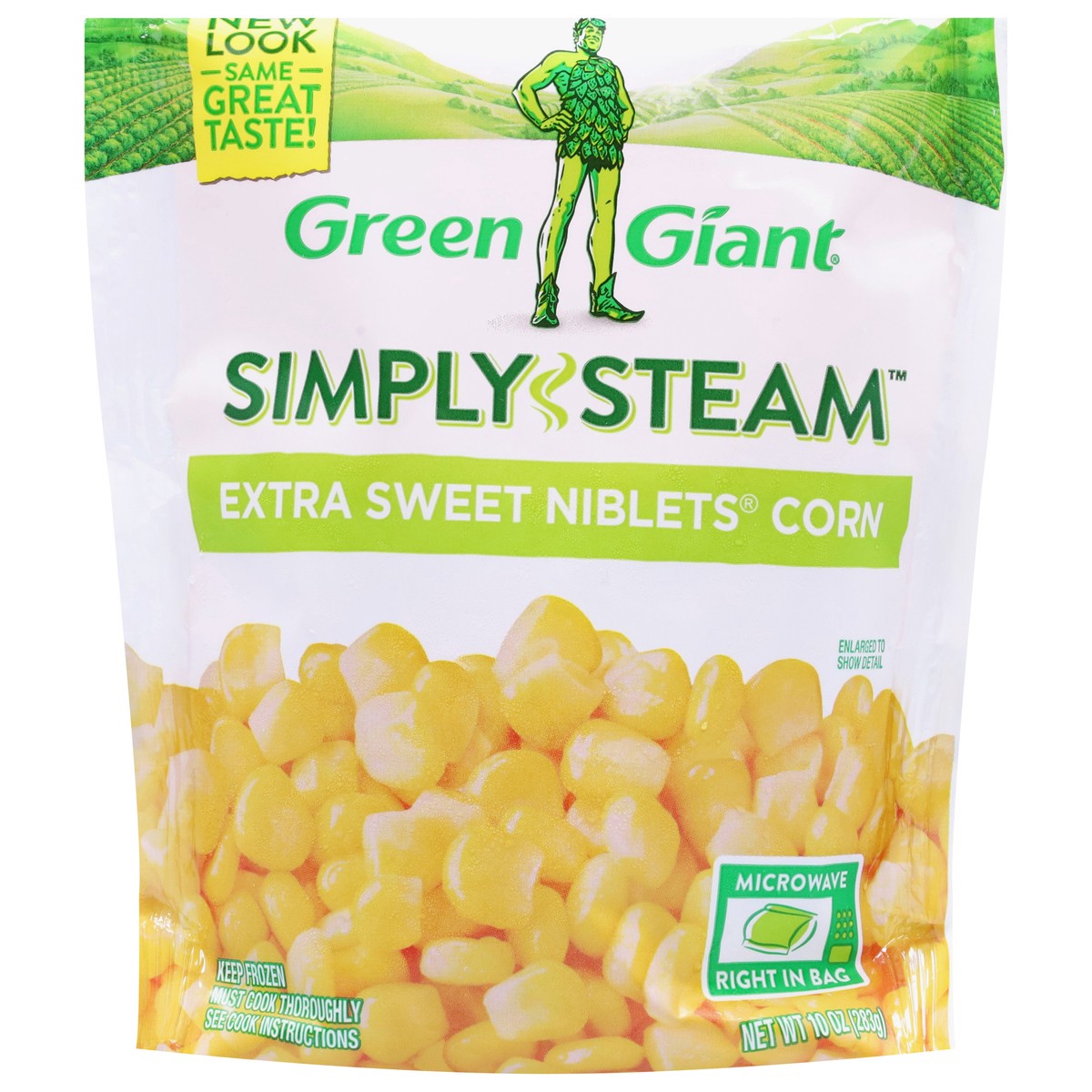 slide 12 of 13, Green Giant Simply Steam Extra Sweet Niblets Corn 10 oz, 12 oz