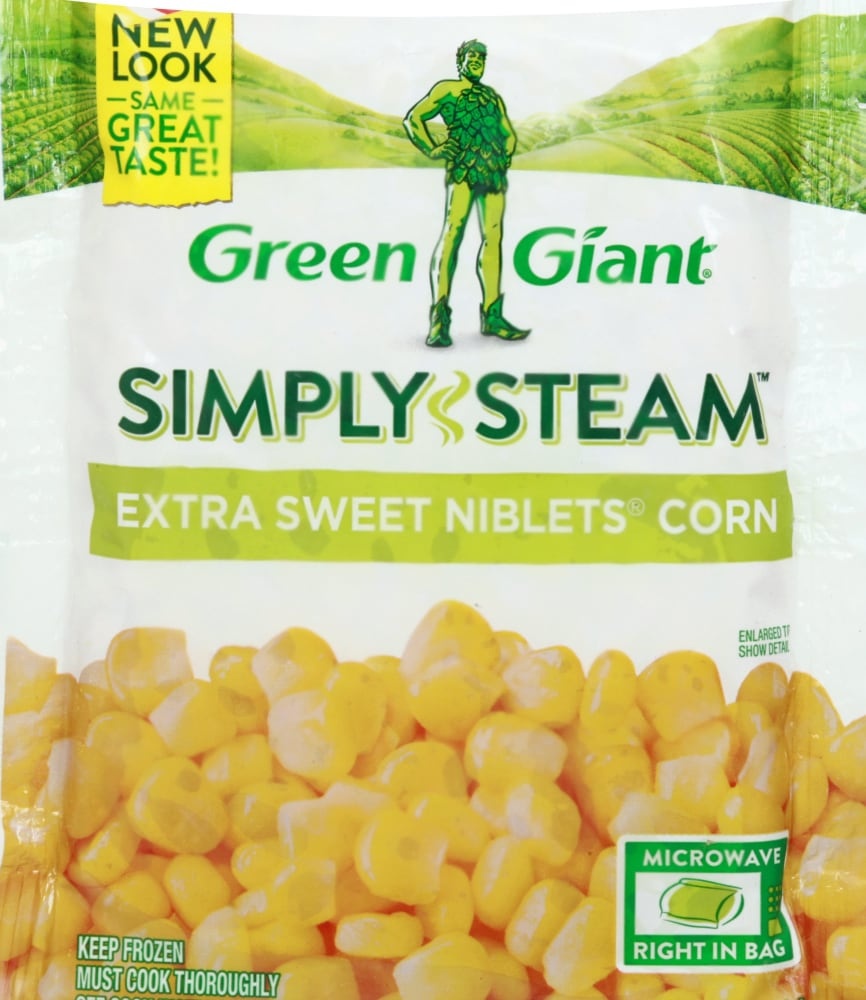 slide 1 of 3, Green Giant Simply Steam Extra Sweet Niblets Corn, 12 oz