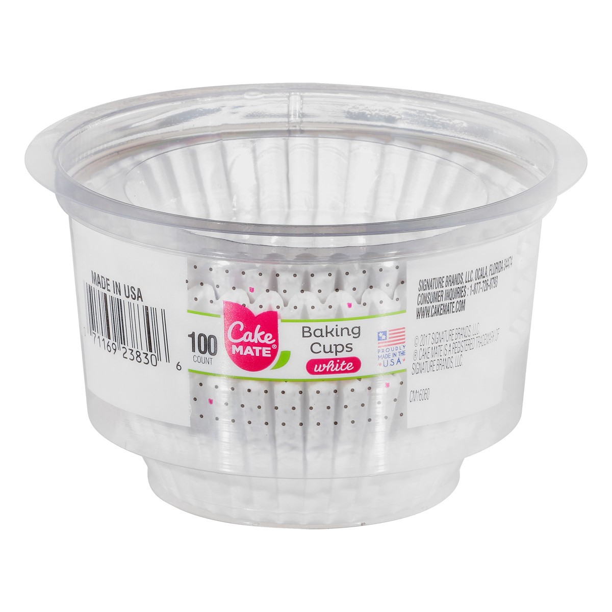 slide 1 of 9, Cake Mate Baking Cup White, 100 ct