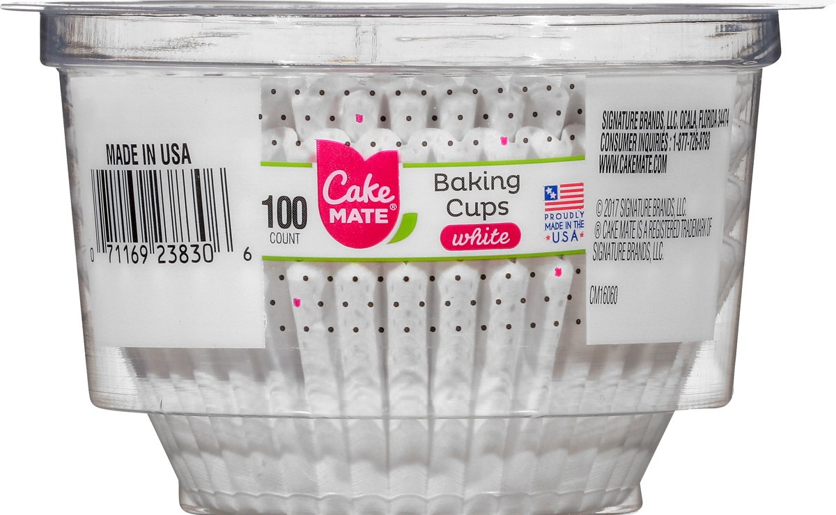 slide 1 of 9, Cake Mate Baking Cup White, 100 ct