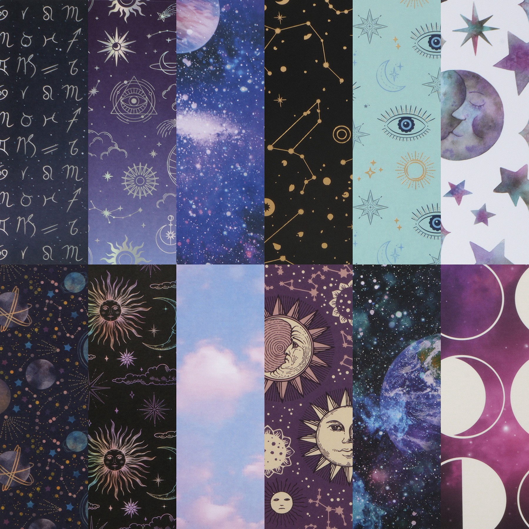 slide 2 of 2, 6" X 6" Celestial Paper Pad By Recollections, 24 Sheets, 6 in x 6 in